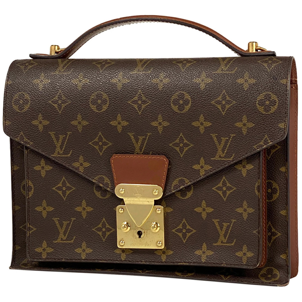 Louis Vuitton Monceau Shoulder Bag Handbag Monogram Brown